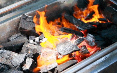 3.炭の火起こし