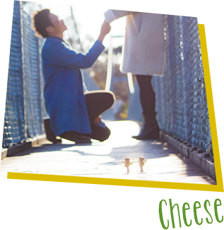 写真：空の散歩道でウォーキング